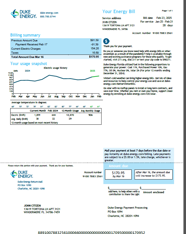  Minol USA business utility bill 